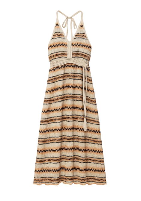 Abito midi crochet etnico con cintura intrecciata Nekane | Vestiti | NAMOECRU