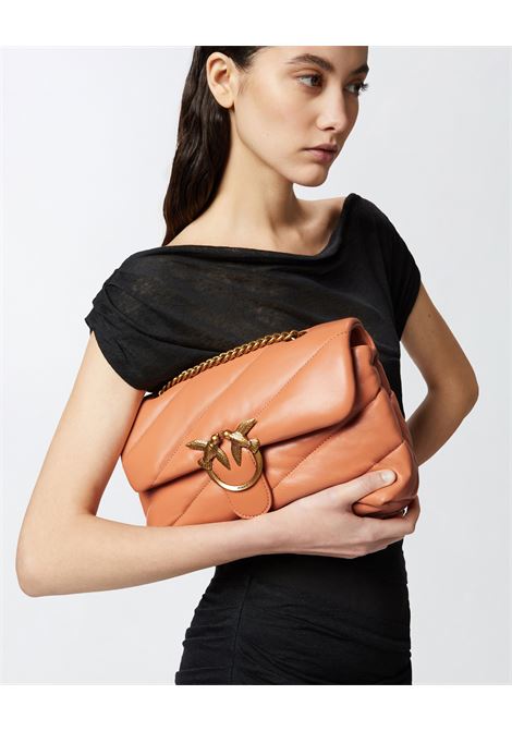 Borsa a tracolla media Love Bag Puff in nappa trapuntata con catena PINKO | Borse | 100038-A0F2A57Q