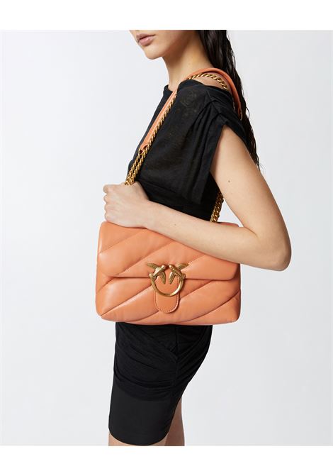 Borsa a tracolla media Love Bag Puff in nappa trapuntata con catena PINKO | Borse | 100038-A0F2A57Q