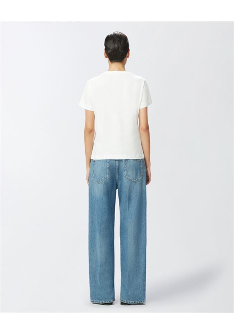 PINKO - Short sleeve T-shirt with Love Birds jewel embroidery. PINKO |  | 103320-A2G7Z05