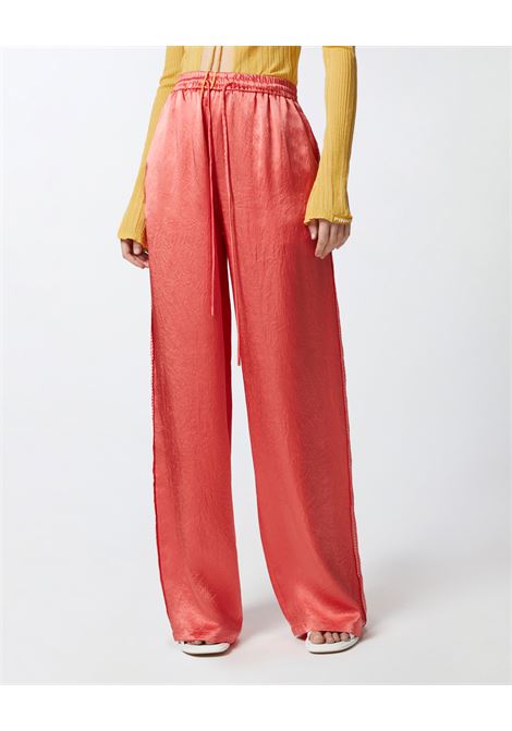 Pantaloni palazzo stile pigiama in satin PINKO | Pantaloni | 104595-A2BUN55