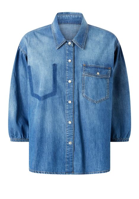 Camicia jeans maniche a tre quarti PINKO | Camicie | 104629-A2DTPJO