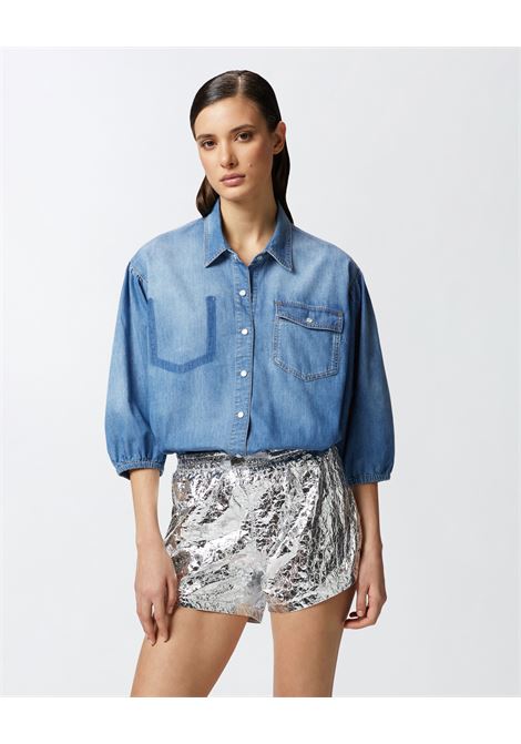 Camicia jeans maniche a tre quarti PINKO | Camicie | 104629-A2DTPJO