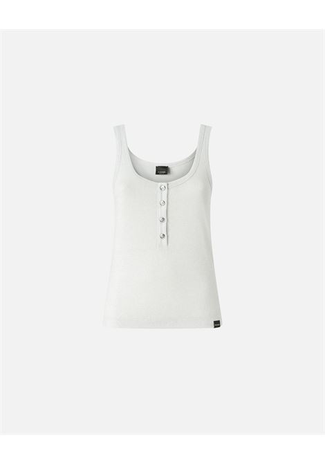 Top a canotta in maglia metallizzata con bottoni PINKO | Canotta | 104649-A2CQI17