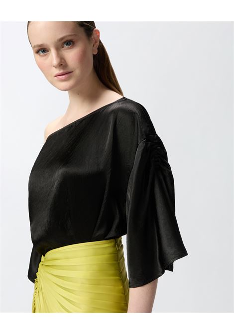 Blusa in satin effetto stropicciato PINKO | Bluse | 104671-A2BUZ99