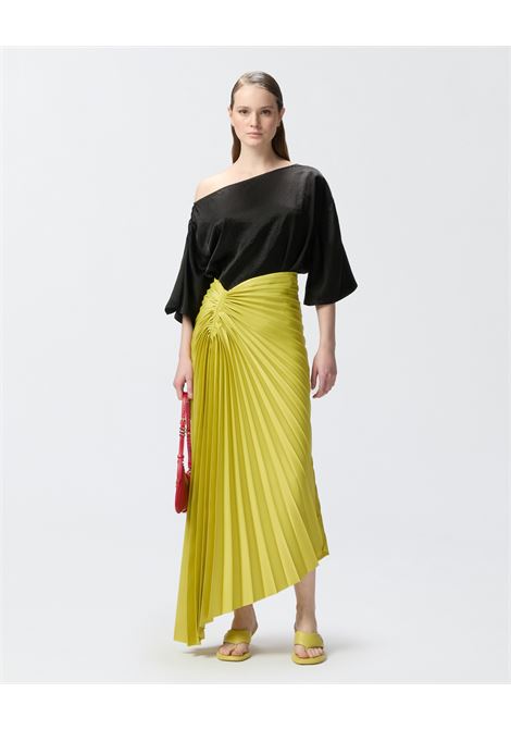 Blusa in satin effetto stropicciato PINKO | Bluse | 104671-A2BUZ99