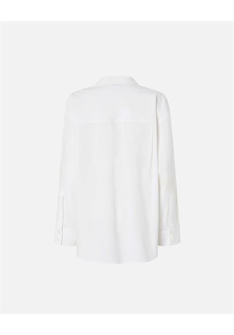 PINKO - White V-neck shirt with rhinestones PINKO |  | 104708-A2EUZ04