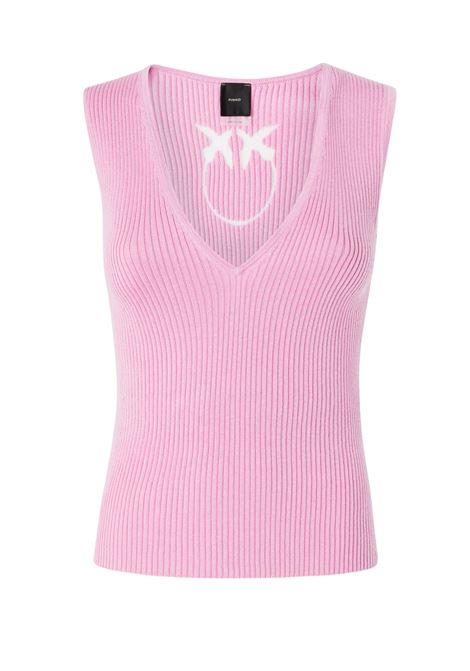 PINKO - Silk blend sleeveless ribbed top PINKO |  | 104808-A1KWO39