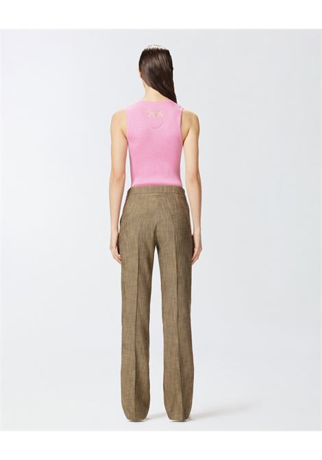 PINKO - Silk blend sleeveless ribbed top PINKO |  | 104808-A1KWO39