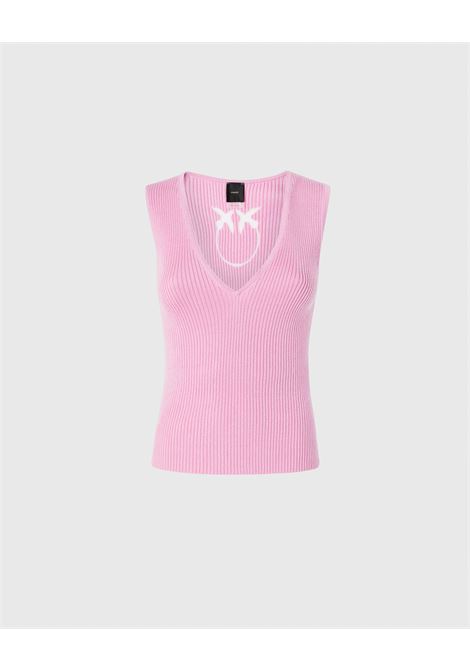 PINKO - Silk blend sleeveless ribbed top PINKO |  | 104808-A1KWO39