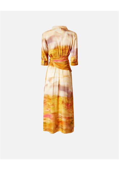 PINKO - Printed satin V-neck dress PINKO |  | 104829-A2G0CN4