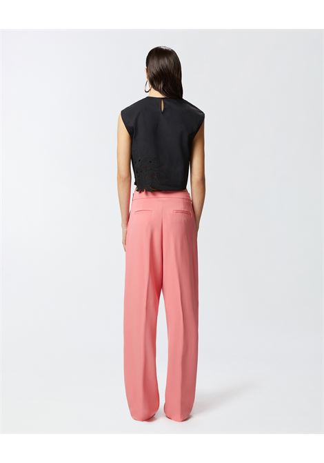 Crop top con ricamo traforato e cristalli PINKO | Top & T-shirt | 104850-A2H0Z99