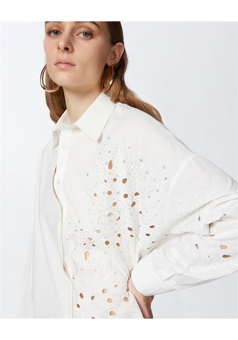 PINKO - Shirt with sangallo embroidery and crystals PINKO |  | 104915-A2H0Z05