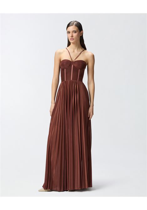 PINKO - Abito bustier elegante in jersey plissè PINKO |  | 104994-A2DML98