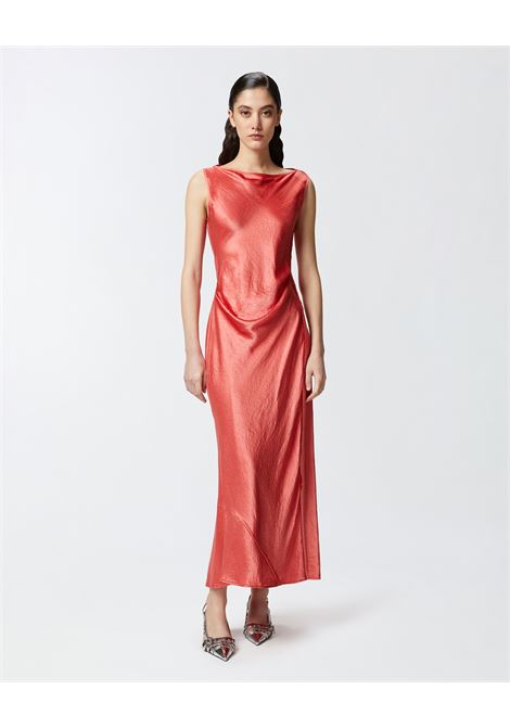 Vestito in satin con laccetto laterale PINKO | Abiti | 105011-A2BUN55