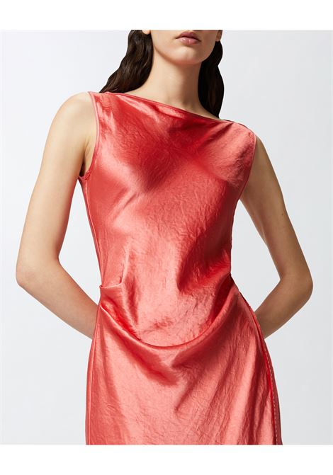 Vestito in satin con laccetto laterale PINKO | Abiti | 105011-A2BUN55