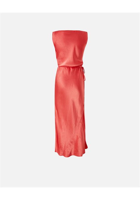 Vestito in satin con laccetto laterale PINKO | Abiti | 105011-A2BUN55
