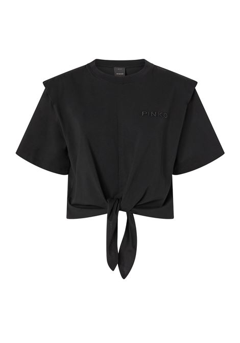 T-shirt corta con nodo davanti PINKO | T-shirt | 105015-A2IDZ99