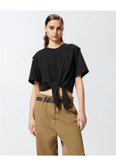 T-shirt corta con nodo davanti PINKO | T-shirt | 105015-A2IDZ99