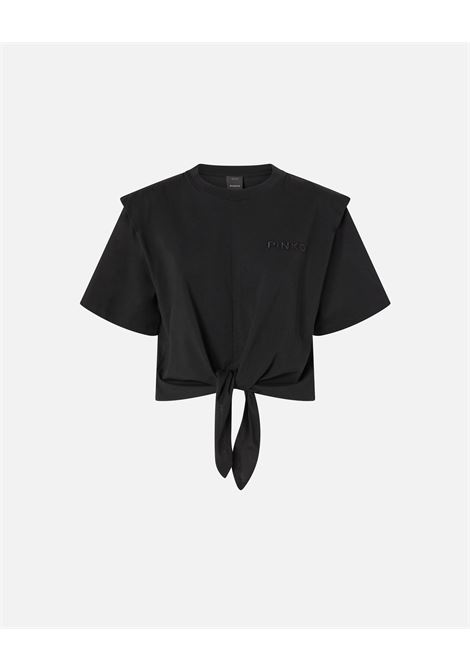 T-shirt corta con nodo davanti PINKO | T-shirt | 105015-A2IDZ99
