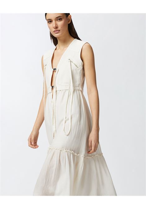 Abito lungo in cotone con gilet smanicato utility PINKO | ABITI | 105246-A2MIA00