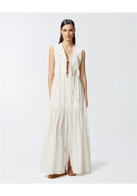 Abito lungo in cotone con gilet smanicato utility PINKO | ABITI | 105246-A2MIA00