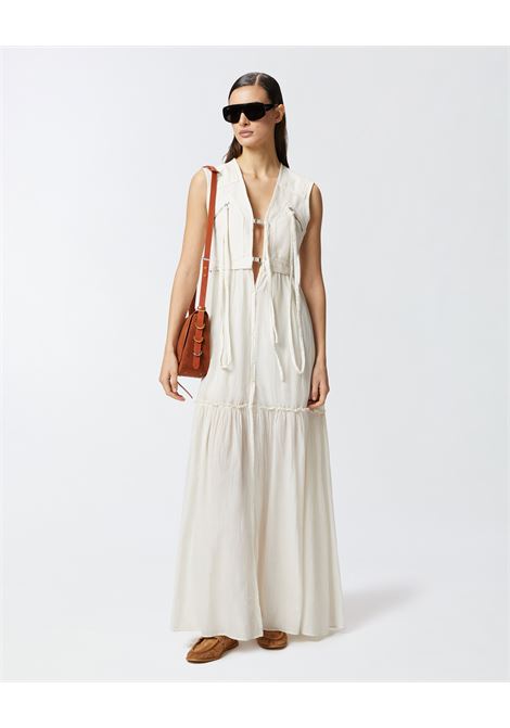 Abito lungo in cotone con gilet smanicato utility PINKO | ABITI | 105246-A2MIA00