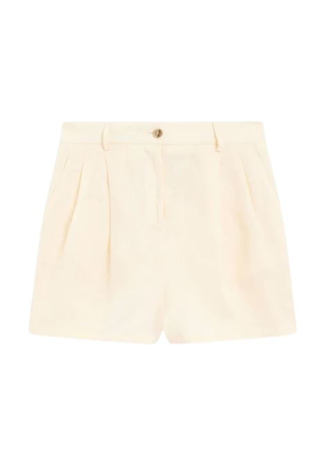 BERMUDA KYLA in 100% lino con fascione e passanti SEMICOUTURE | Bermuda | S5SN25A33-1