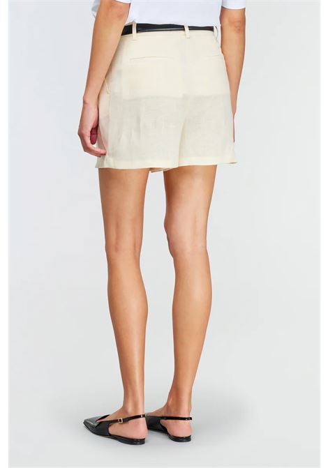 BERMUDA KYLA in 100% lino con fascione e passanti SEMICOUTURE | Bermuda | S5SN25A33-1