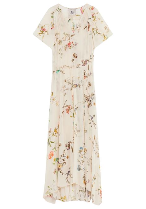 Abito lungo ARIANNA in georgette di viscosa con stampa floreale SEMICOUTURE | Abiti | S5SS36FLW52