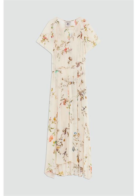 Abito lungo ARIANNA in georgette di viscosa con stampa floreale SEMICOUTURE | Abiti | S5SS36FLW52