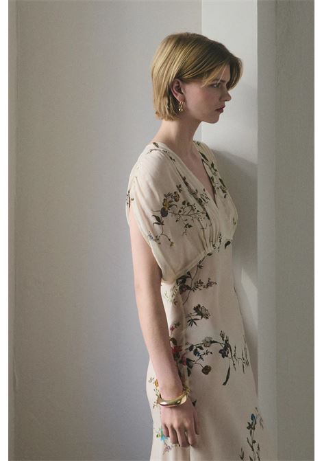 Abito midi ORIANE in georgette di viscosa con stampa floreale SEMICOUTURE | Abiti | S5SS38FLW52