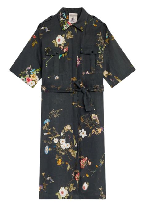 Abito OHIANE in lino con stampa floreale e cintura SEMICOUTURE | Abiti | S5SS59FLW53