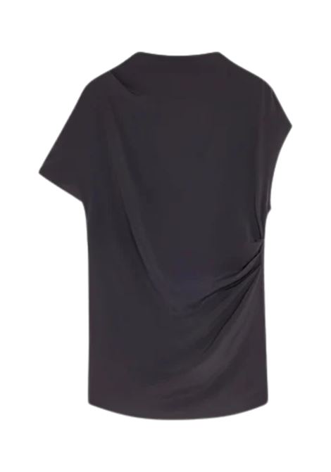 Blusa BELEN in crêpe de chine con scollo Bardot SEMICOUTURE | Bluse | S5SU03Y54-0