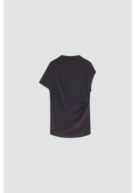 Blusa BELEN in crêpe de chine con scollo Bardot SEMICOUTURE | Bluse | S5SU03Y54-0