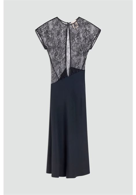 Abito LUCITA in pizzo e crêpe de chine con maniche kimono SEMICOUTURE | Abiti | S5SU75Y69-0