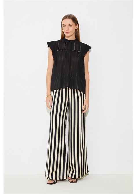 SUNCOO - Striped cotton voile blouse SUNCOO |  | 0723402