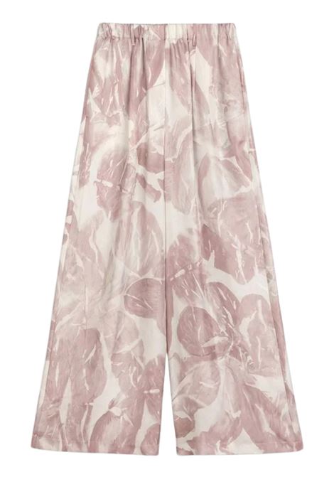 Alysi pantalone stampato in seta a gamba ampia ALYSI | Pantaloni | 116136P6031CP