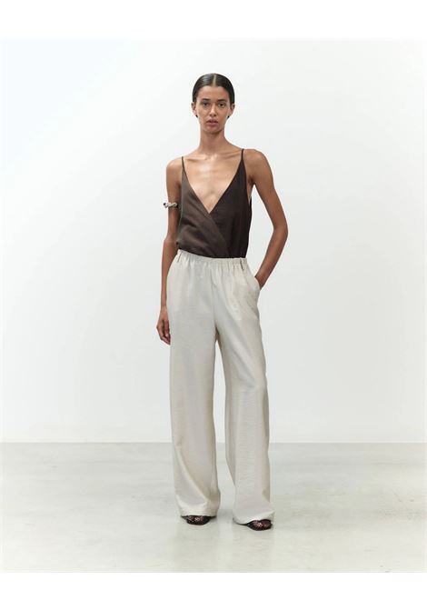 Alysi pantalone lungo Liquid Touch in modal a gamba ampia ALYSI | Pantaloni | 116178P6215SASSO