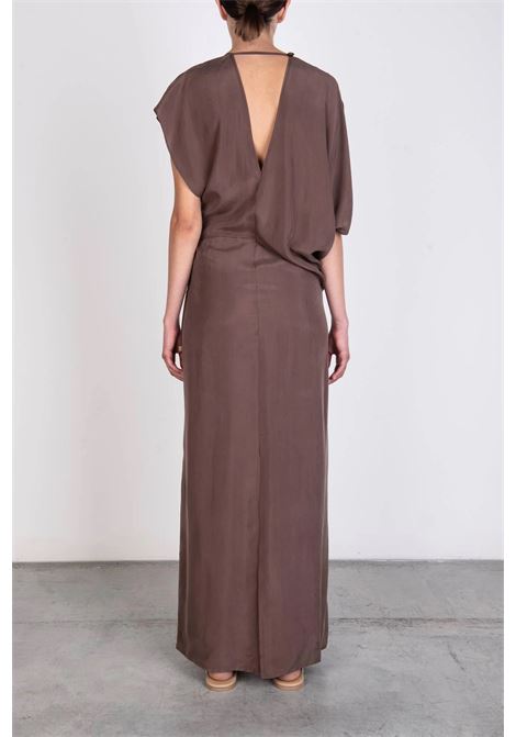 Alysi long silk dress with asymmetric wide sleeves ALYSI |  | 116310P6003MOSTO