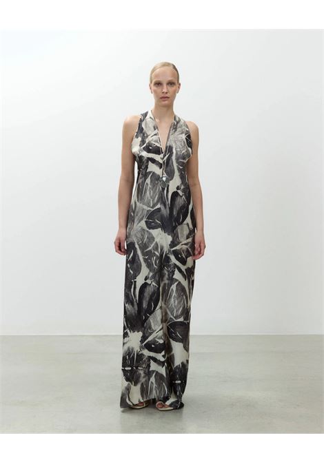Alysi abito lungo stampato in seta con scollo a V ALYSI | Abiti | 116311P6031NE