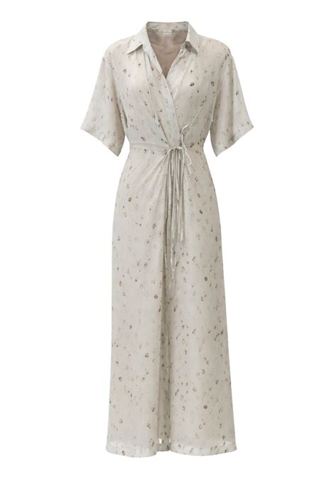 Alysi long printed chiffon shirt dress in silk with slip ALYSI |  | 116340P6216PIST