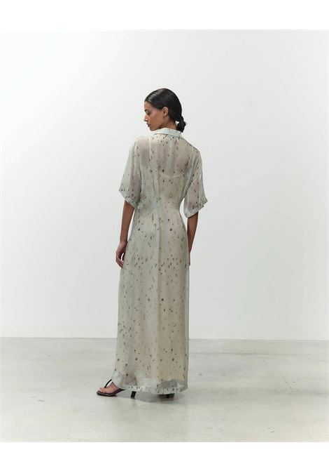 Alysi long printed chiffon shirt dress in silk with slip ALYSI |  | 116340P6216PIST