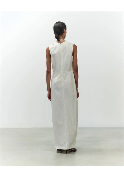 Alysi abito lungo in popeline di cotone con scollo a V ALYSI | Abiti | 116345P6235MERIN