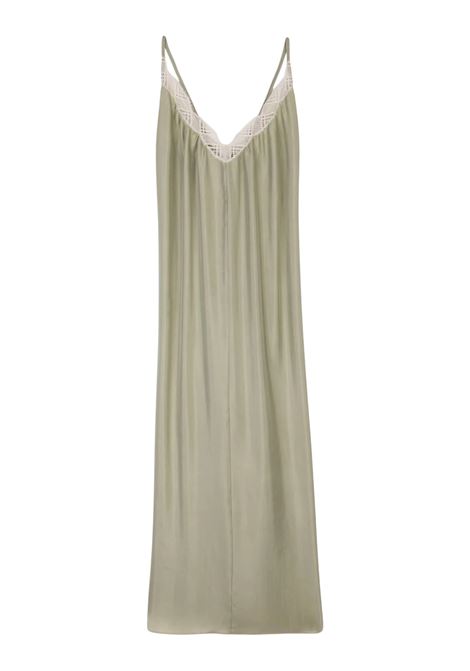 Alysi silk twill lingerie dress with contrast lace ALYSI |  | 116355P6219PIST