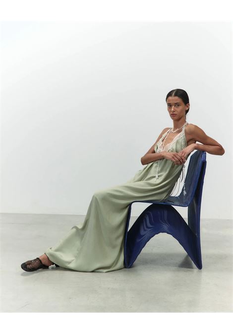 Alysi silk twill lingerie dress with contrast lace ALYSI |  | 116355P6219PIST