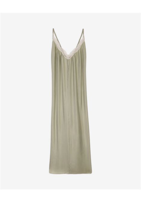 Alysi silk twill lingerie dress with contrast lace ALYSI |  | 116355P6219PIST