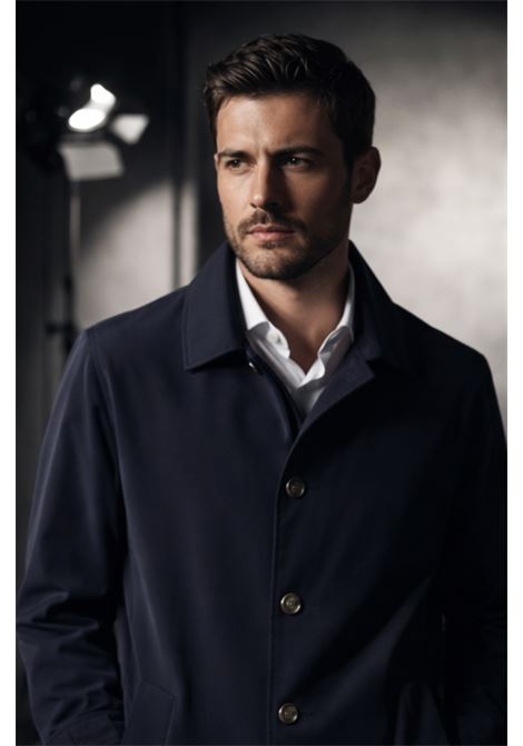 Spolverino Barba Napoli Bristol in pura lana vergine blu BARBA | GIACCHE | 0001853071