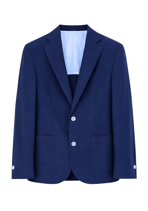 Barba Napoli giacca easy monopetto blu in lana Loro Piana Zelander BARBA | GIACCHE | 0004953062