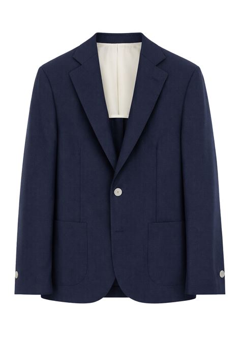 Barba Napoli giacca easy monopetto blu in lana 100% made in Napoli BARBA | GIACCHE | 0005253079